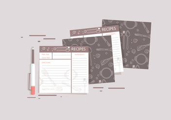 Recipe Cards Vector - Free vector #390487